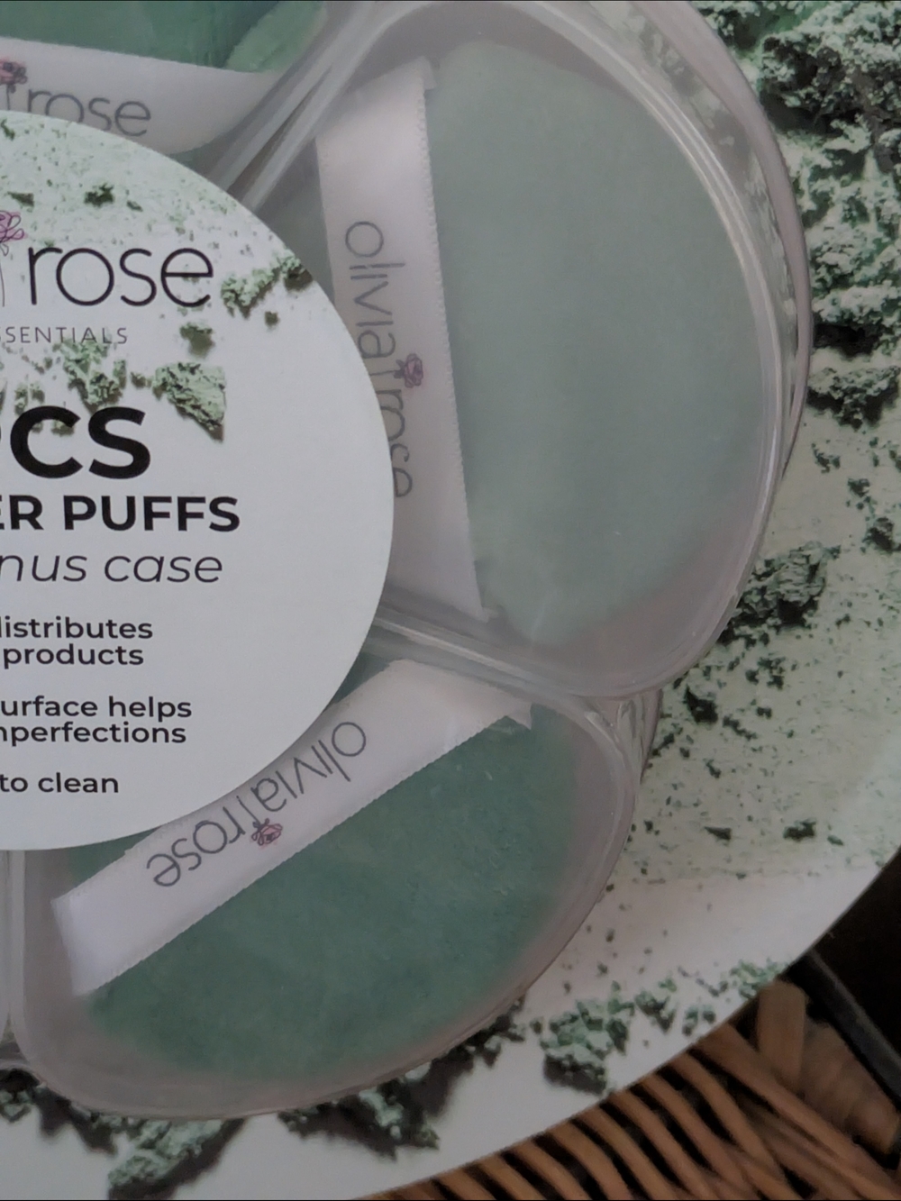 Powder Puffs 5PCS - Green - Picture 3 of 4